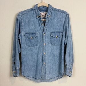 Vintage Double Impact Denim Button Down Shirt M